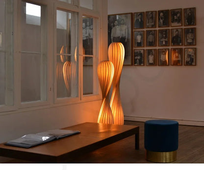 Living Room Floor Lamp Wooden Style Bedroom Headboard