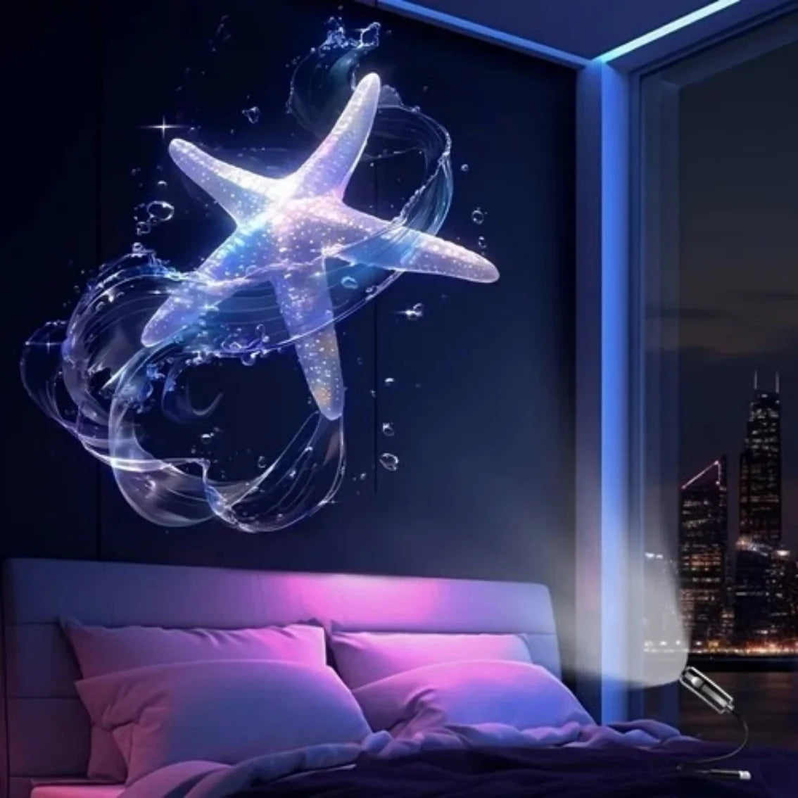 Ocean Animal Projector Light Whale Jellyfish Butterfly LED