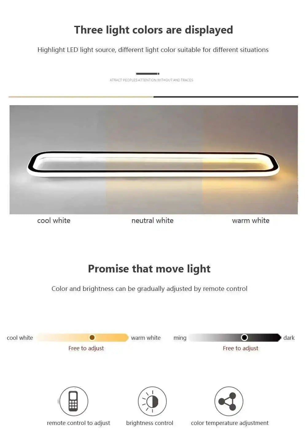 Long Strip LED Ceiling Lights Modern Simple Corridor Aisle