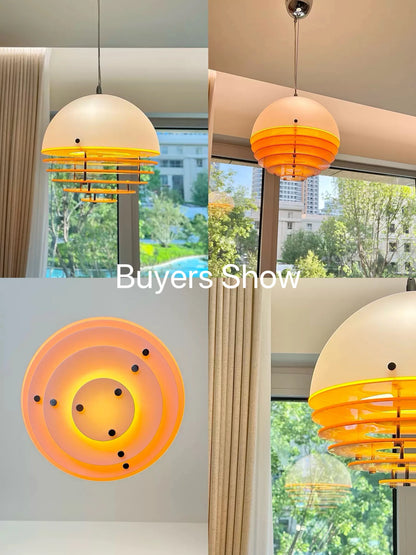 Nordic Danish Sunset Orange Restaurant Bar Pendant Lamp