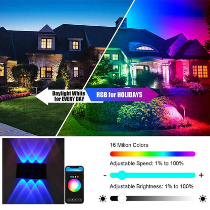 Tuya  Up and Down Wall Light Smart Life APP RGB Outdoor light