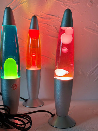 Jellyfish Decorative Lamp Metal Base Volcanic Lava Night Light