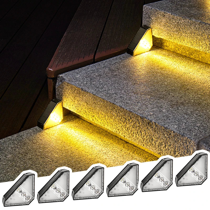 Solar-Powered Step Lights, Outdoor Stair Lights, Step Lights