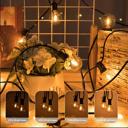 G40 LED Outdoor String Ball Lights Shatterproof Patio Lights