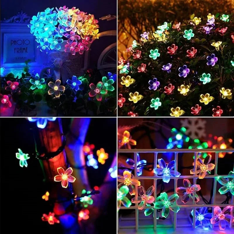 Solar Cherry Blossom Garden Blossom Lights Garlands