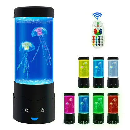 LED Lava Volcano Lamp with Remote Control RGB Light