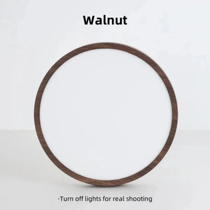 Modern LED Ceiling Light Circular Ultrathin Wood Grain
