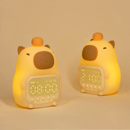 Capybara Alarm Clock with Night Lights Sleep Wake Up Clocks