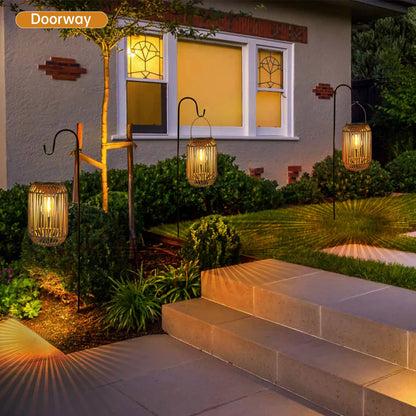 Solar Lantern Outdoor Solar Lanterns Waterproof for Garden Yard