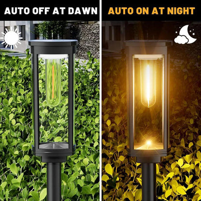 6Pack Retro Solar Pathway Lights Outdoor Waterproof Lighting