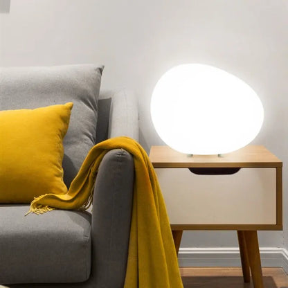 Round Stone-Shaped Modern Bedroom Study Atmosphere Desk Lamp