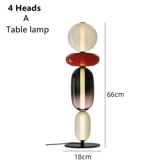 Italian Creative Colored Glass Designer LED Floor Light