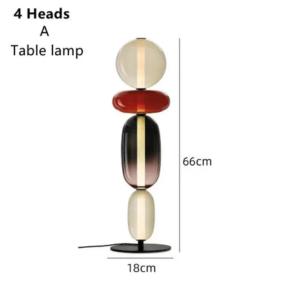 Italian Creative Colored Glass Designer LED Floor Light