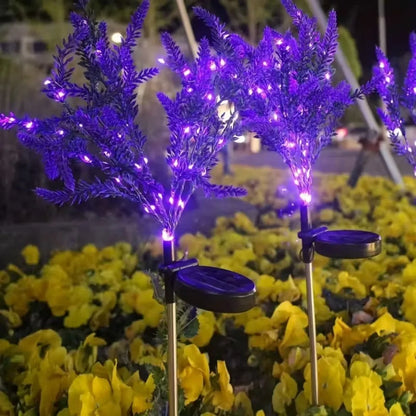 1PC Solar Lavender Flower Lights Purple LED Waterproof Decorative