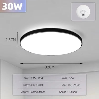 Led Ceiling Light Modern Ultra-Thin Panel Light Lamp
