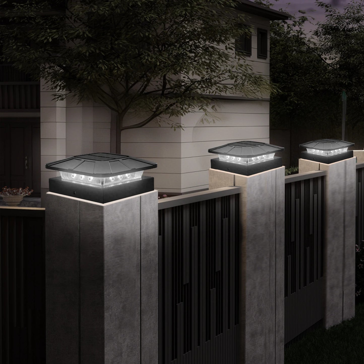 Solar Post Cap Lights Outdoor Waterproof LED Deck Lights