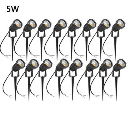 Outdoor Waterproof Spike Garden Path Green Spotlights