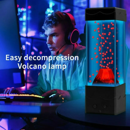 LED Lava Volcano Lamp with Remote Control RGB Light