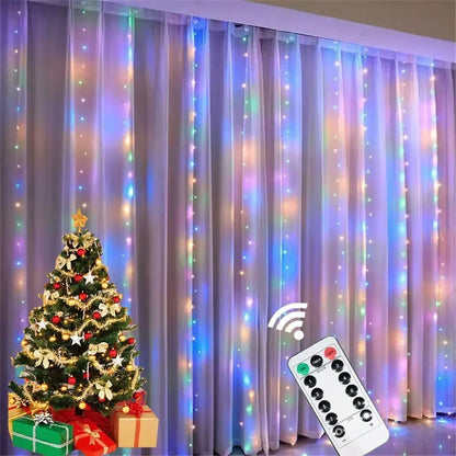 6x3M LED USB Curtain String Fairy Lights Christmas Garland