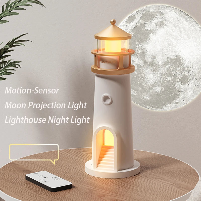 Moon Lamp Projection Lighthouse Lamps Night Light