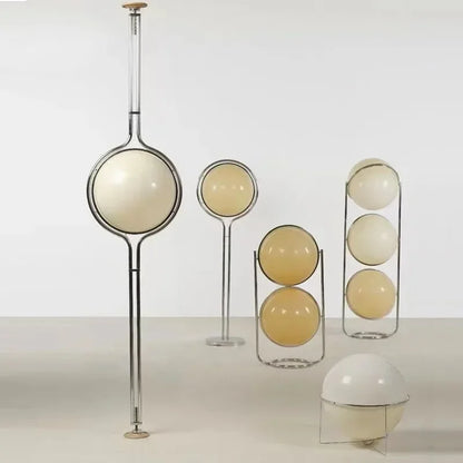 Garrault  Delord Floor Lamp Chrome Metal White Acrylic Ball