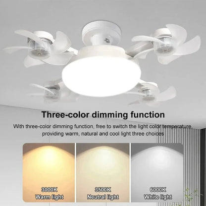 Drone Design Silent Ceiling Fan Light E27 Base Remote Controlled