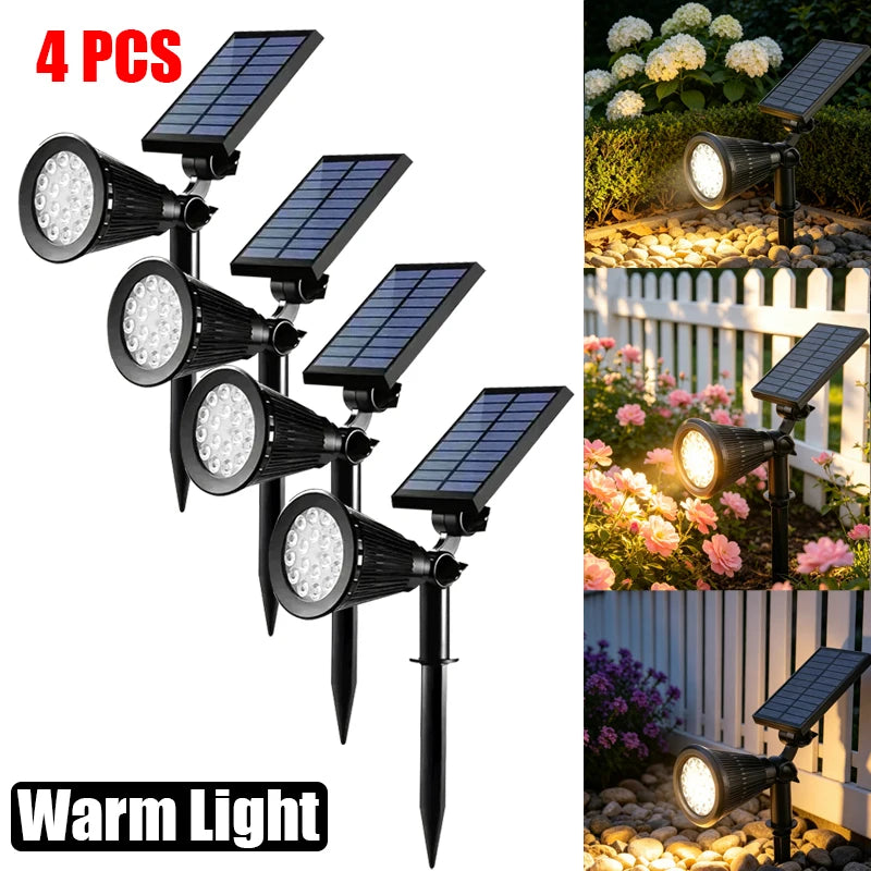 Solar Spot Light Outdoor Lawn Lamp Waterproof Spotlights