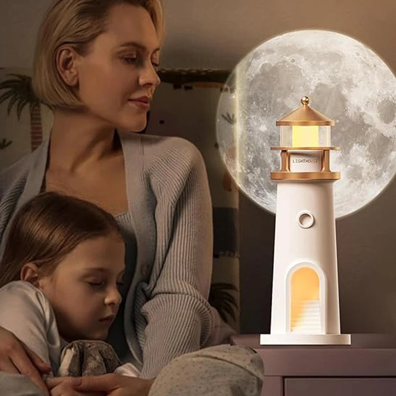 Moon Lamp Projection Lighthouse Lamps Night Light