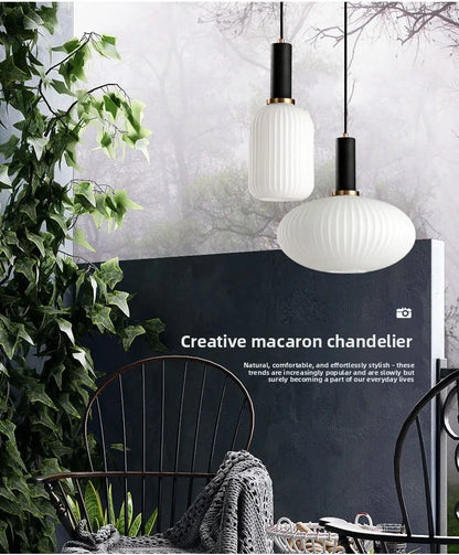 Simple Retro Single Head Ceiling Chandelier Creative  Light