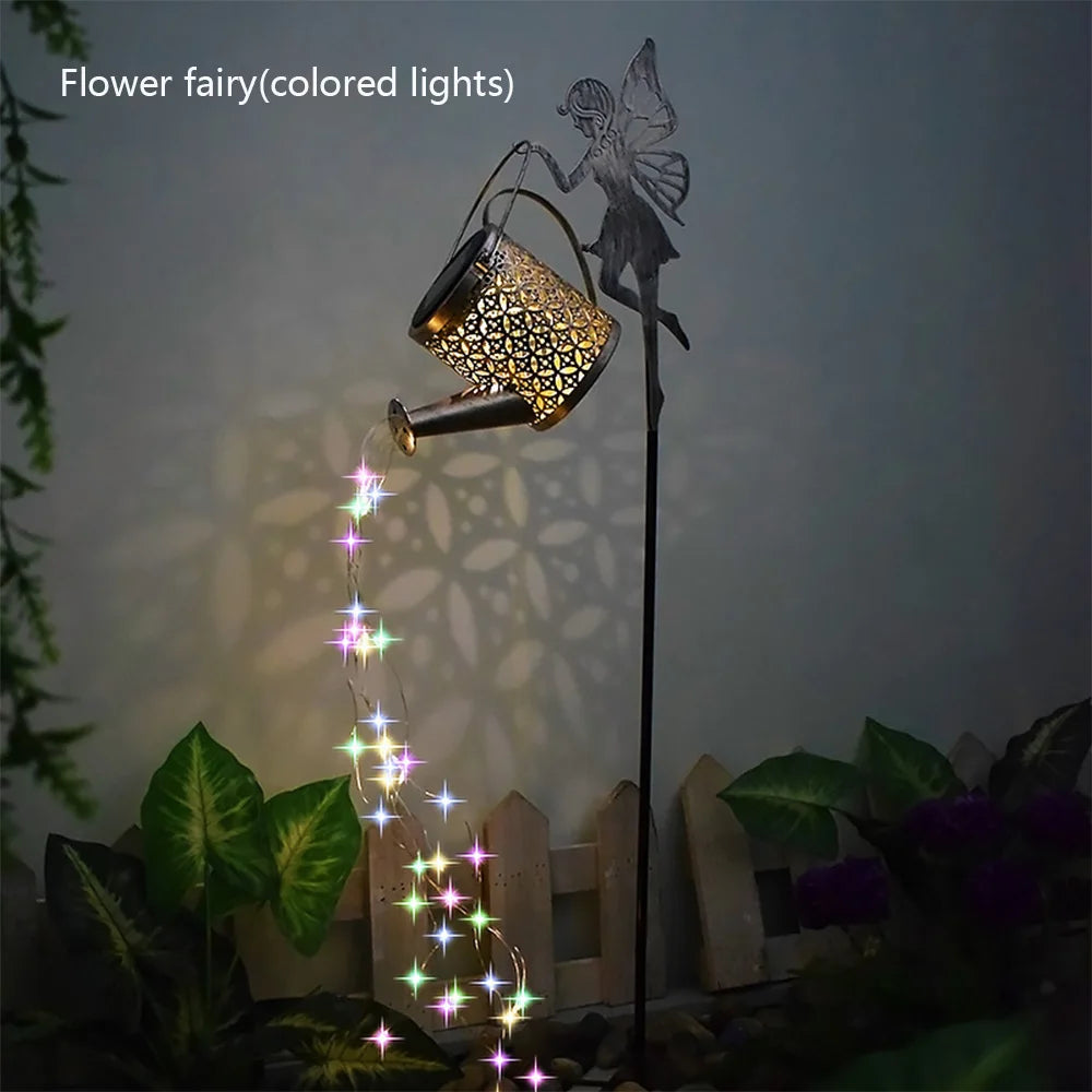 Solar Watering Can Light Outdoor Garden Decoration