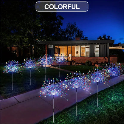 Solar Firework Light Waterproof Outdoor 8 Lighting