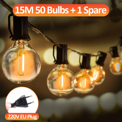 G40 LED Globe String Lights Outdoor EU Plug