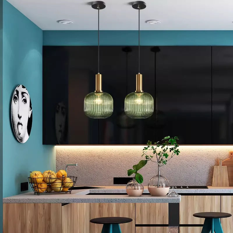 Simple Retro Single Head Ceiling Chandelier Creative  Light