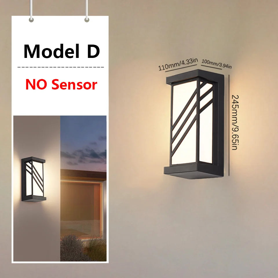 Outdoor Lamps Motion Sensor Wall Light Waterproof Lamp