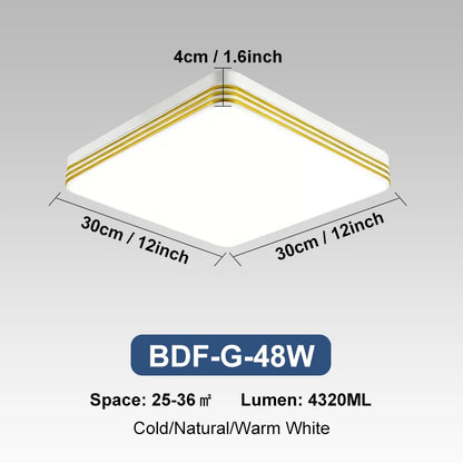 18W-48W LED Ceiling Light 15-30CM Square Ceiling Panel Light