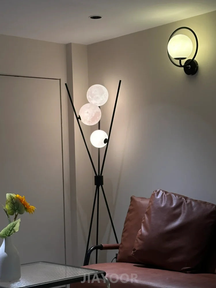 Nordic Living Room Sofa Floor Lamp Modern Creative Moon