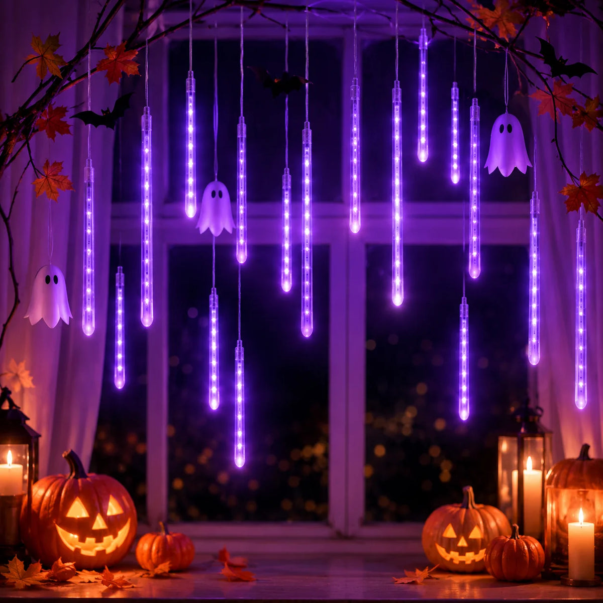 Meteor Shower Lights Falling Rain LED Tube String Lights