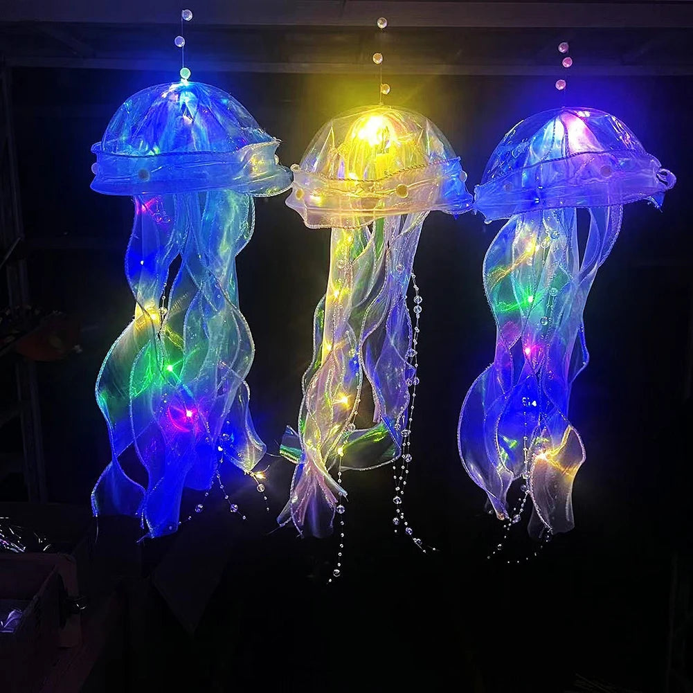 DIY Jellyfish Bedroom Light Lamp Hanging Ceiling Lanter