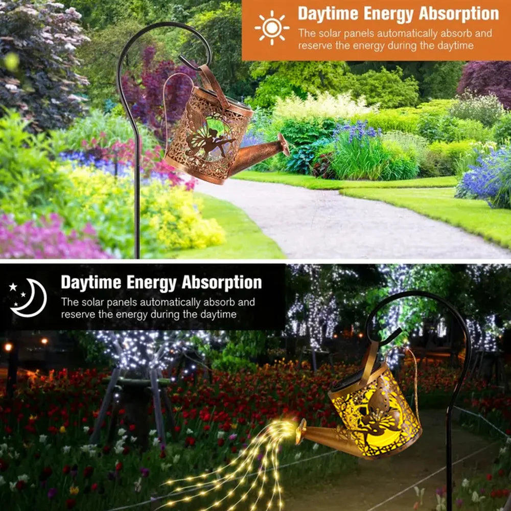Solar Watering Can Light Outdoor Garden Decoration