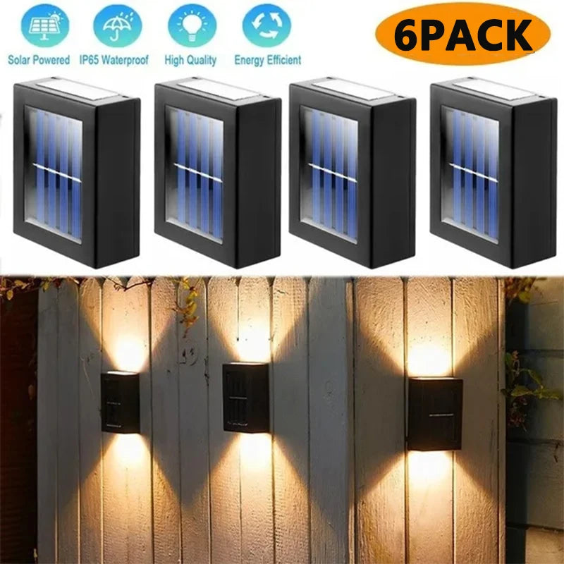 Solar Up and Down Spot Lights Outdoor, Street Wall Light Lamp