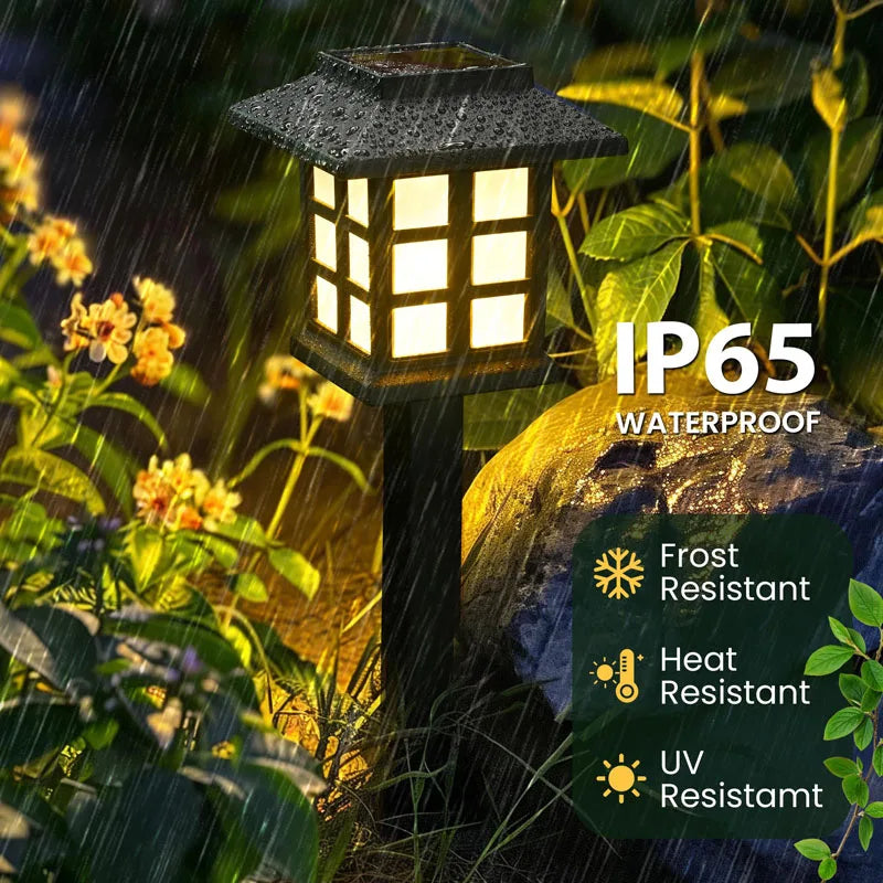 8 Pack Solar Pathway Garden Lights Outdoor Waterproof