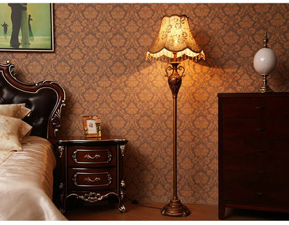 European Luxury Floor Lamp Retro Home Living Room Lamp