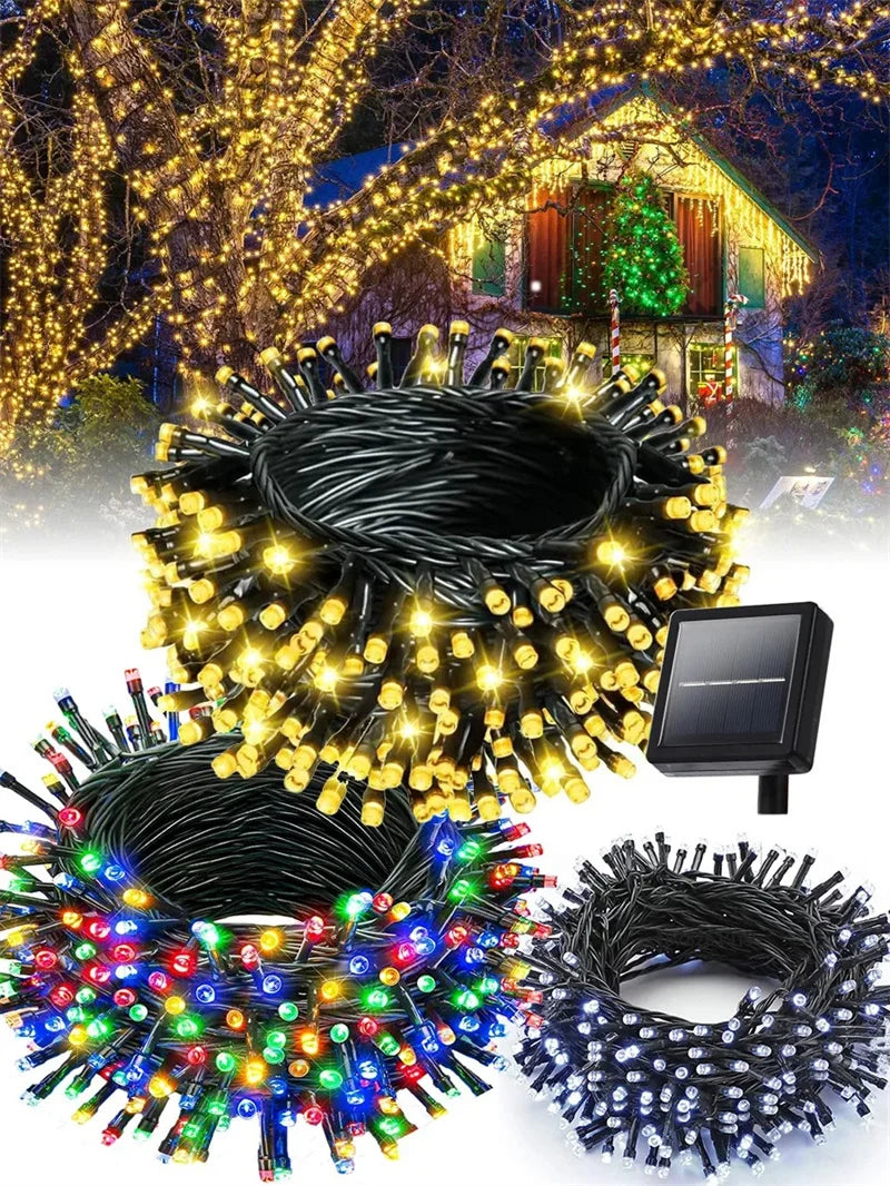 Solar LED String Lights Outdoor Garden Fairy Lights 8 Modes