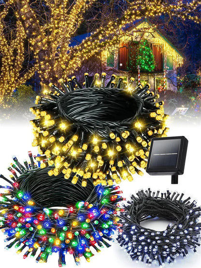 Solar LED String Lights Outdoor Garden Fairy Lights 8 Modes
