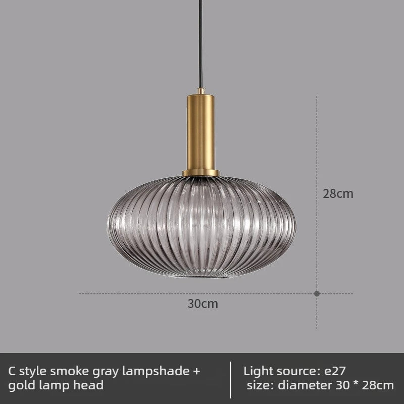 Simple Retro Single Head Ceiling Chandelier Creative  Light