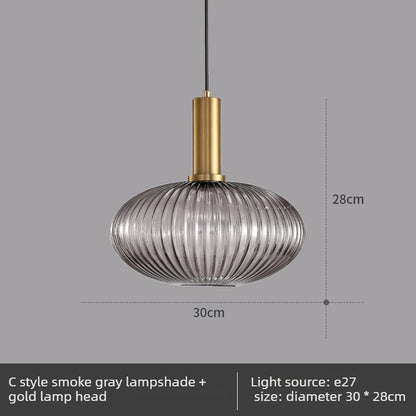 Simple Retro Single Head Ceiling Chandelier Creative  Light