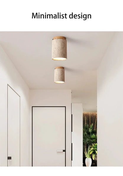 Japanese Style LED Ceiling Lamp Round Downlight Surface