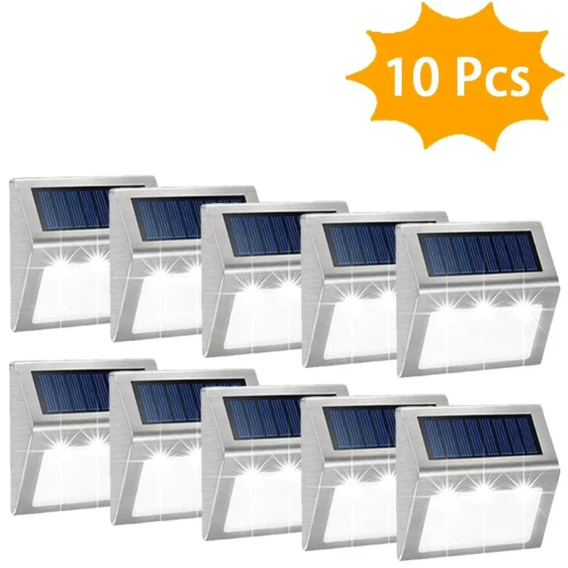 Solar Lights LED Stainless Steel Outdoor Deck Lights Solar