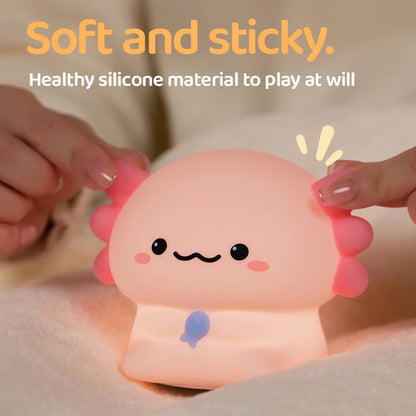 Axolotl Baby Night Light Cute Silicone Salamander Sleep Light