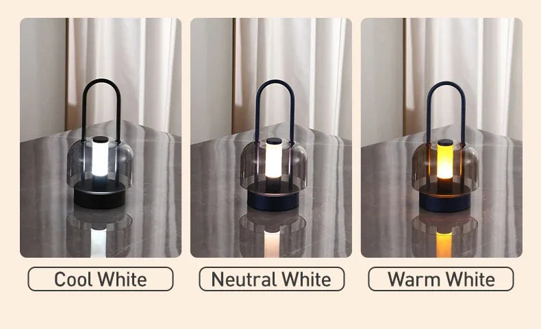 Modern Retro Nordic Desk Lamp Rechargeable Indoor Table Lamp